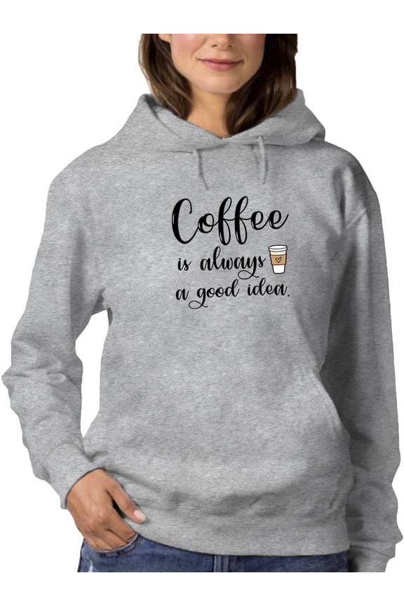 Coffee Good Idea Design Hoodie Women -GoatDeals Designs, Female Large