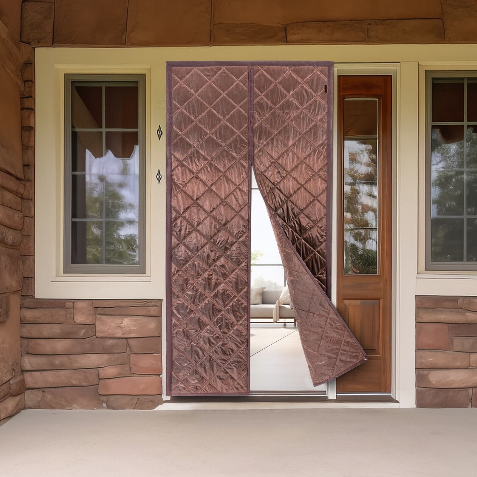 Magnetic Door Screen for Winter, Thermal Insulation Door Fit Door Size  38″X82″