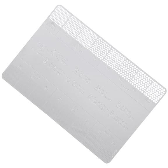 Coffee Grind Ruler, Stainless Steel Coffee Grind Reference Card, Coffee Grind Size Ruler, Coffee Grind Measuring Tool, Green Bean Grading, Conversion Chart, 1500 Microns, 6.5 Inch