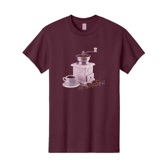 Coffee-Grinder-1 Mens Graphic Tee, 100% Cotton, Casual Summer Wear