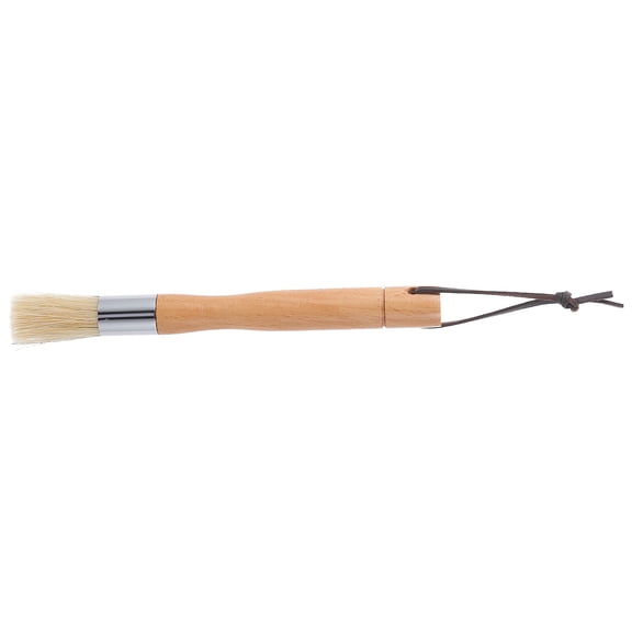NIAIZEK Wooden Espresso Machine Cleaning Brush with Beige Round Handle, Coffee Maker Maintenance Tool for