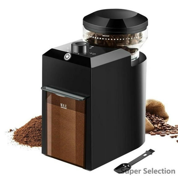 Coffee Grinder, Electric Burr Coffee Grinder With 28 Precise Grind Settings, 12-Cup Capacity Adjustable Coarseness For Espresso, French Press, Drip, Compact With Cleaning Brush