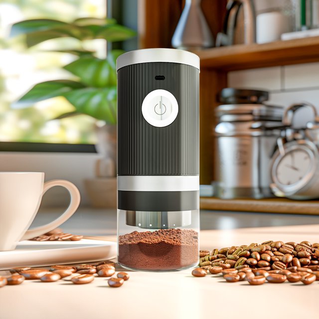 Coffee Grinder, Electric Coffee Grinder, Portable Spice Grinder, One Button Coffee Mill for