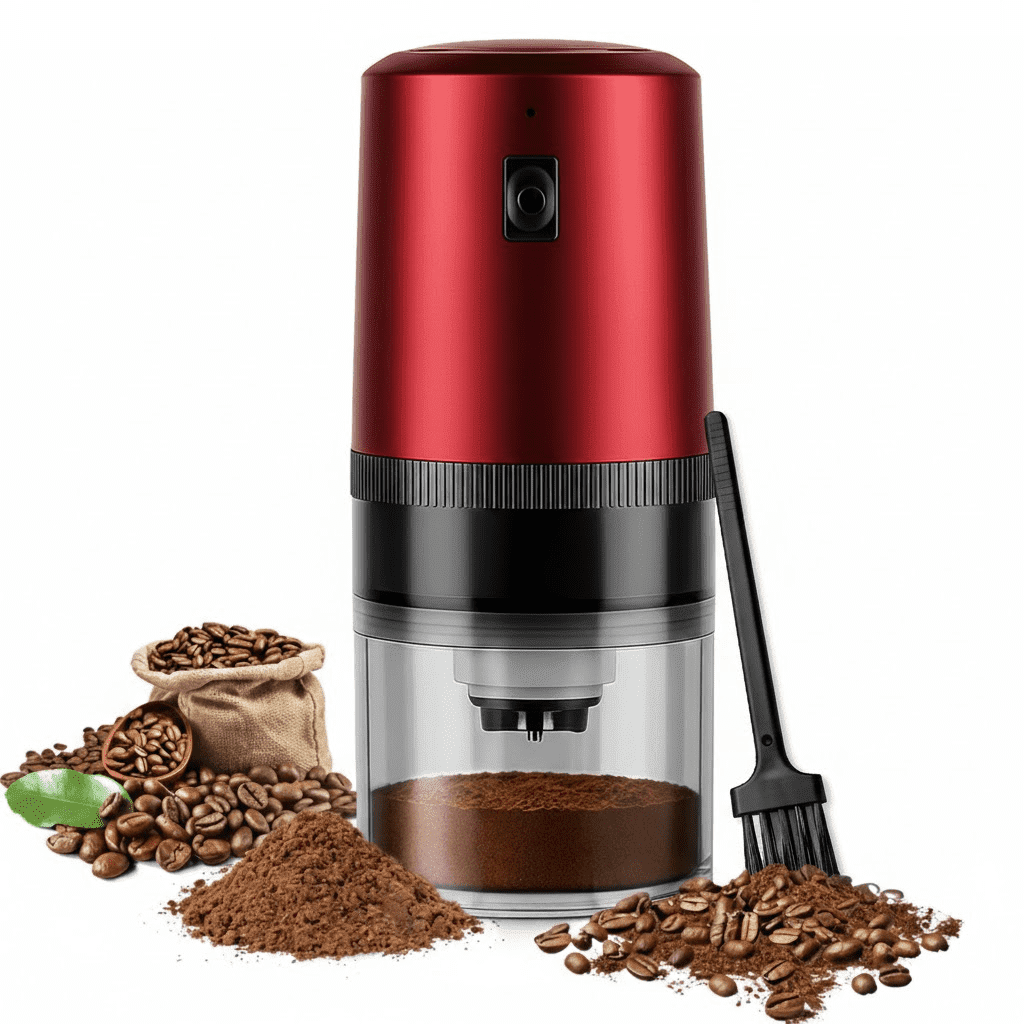 Coffee Grinder Electric, Electric Coffee Grinders Mannual for Home Use, Adjustable Portable, Stainless Steel
