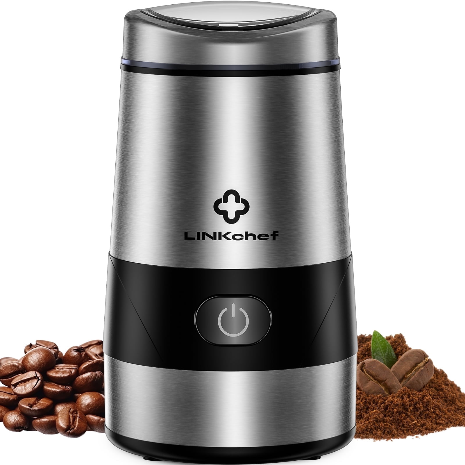 Coffee Grinder, LINKChef Quiet Spice Grinder, One Touch Coffee Mill for Beans, Spices and More