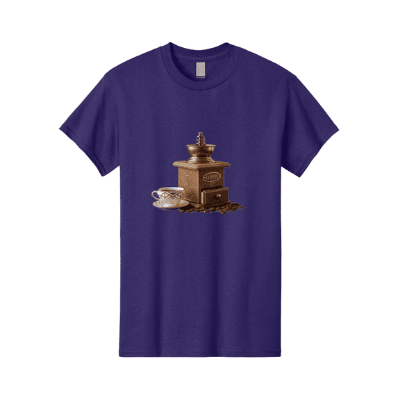 Coffee-Grinder Mens Graphic Tee, 100% Cotton, Casual Summer Wear-BAA374