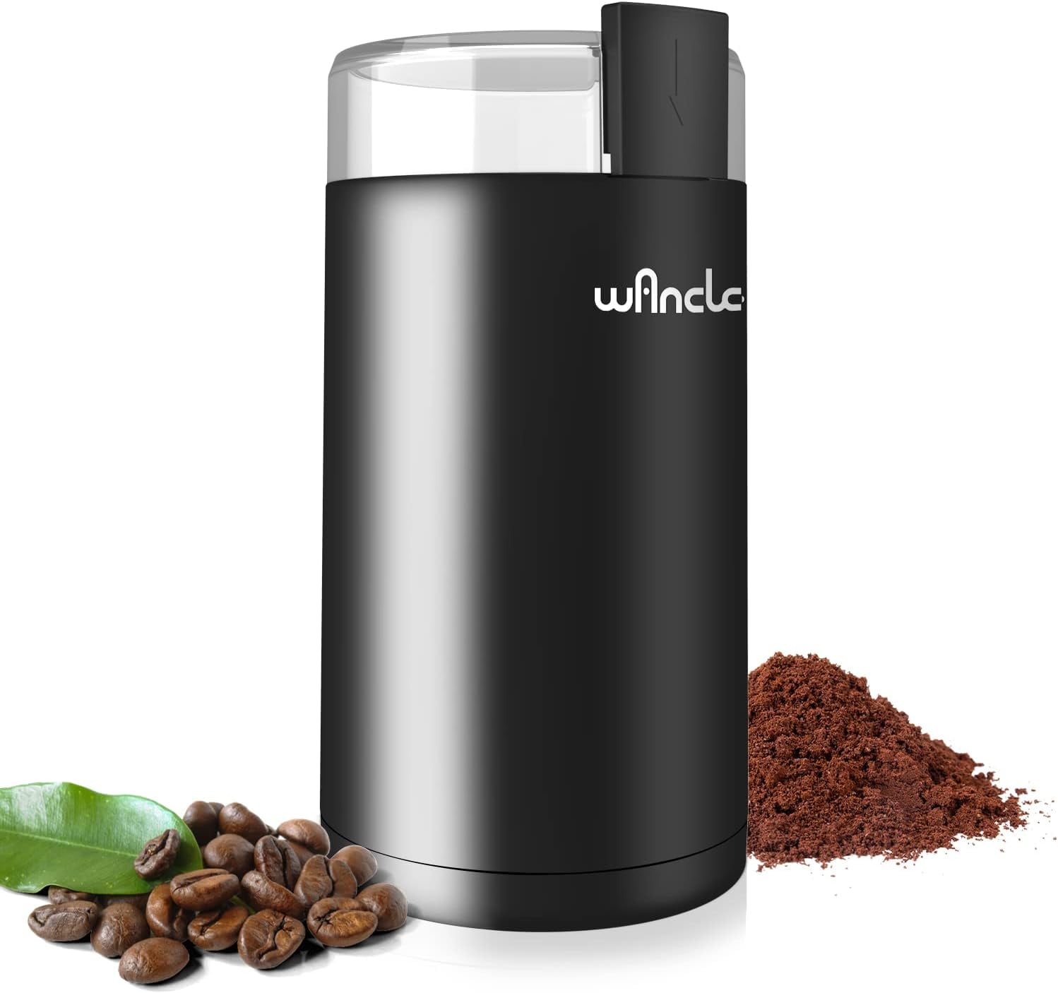 Coffee Grinder, Wancle Electric Coffee Grinder with Stainless Steel Blades, One Touch Quiet Mill for Beans, Spices and More, with Clean Brush