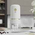 thumbnail image 1 of Coffee Grinder – Wireless Portable Coffee Grinding Machine | Rechargeable, Compact, Adjustable Ceramic Core, Home Kitchen Use | White | 7.01 in, 1 of 6