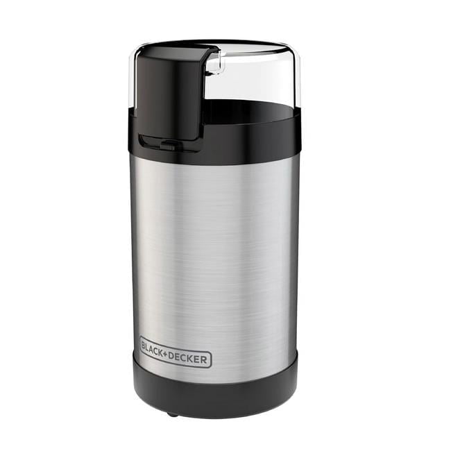 Black and Silver Stainless Steel Electric Coffee Grinder