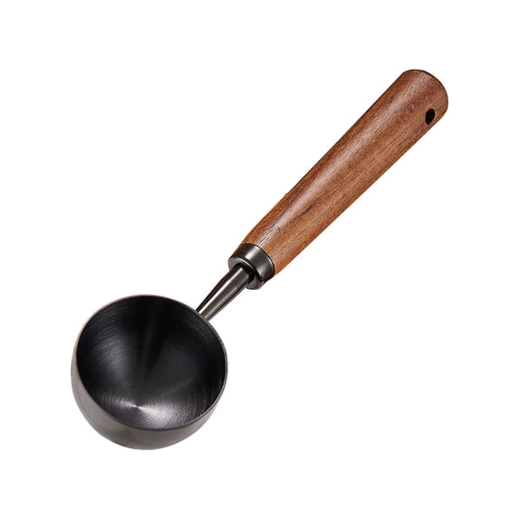 Coffee Ground 2-Tablespoon Measuring Scoop, 304 Stainless Steel Coffee Scoop With Black Walnut Handle, 2Tbsp (30Ml) Coffee Measuring Spoon For Kitchen Baking & Brewing, 1-Pack