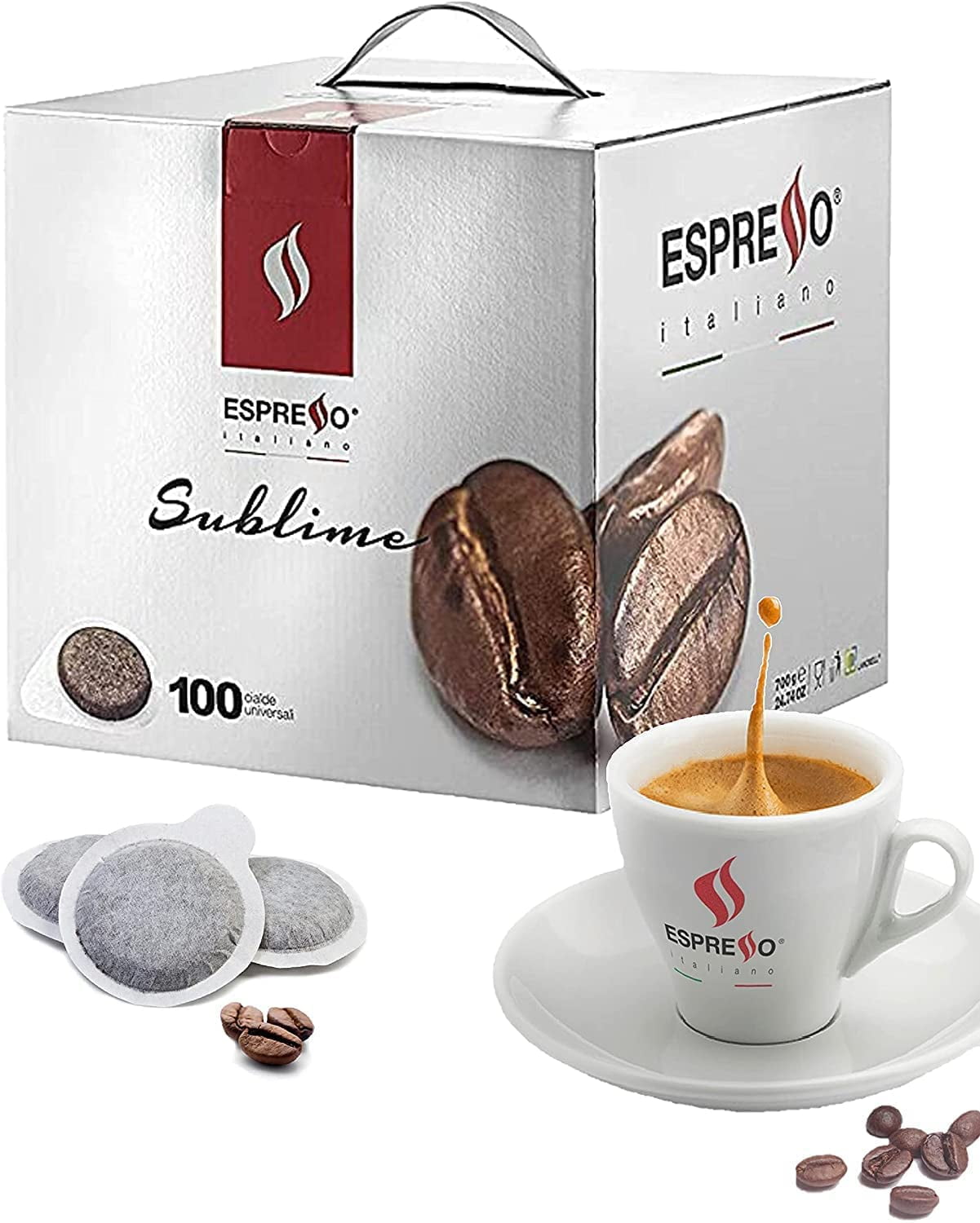 Coffee, Ground, Compostable, ESE Compatible, , Pods, Machines SUBLIME E