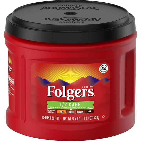 Coffee, Half Caff, 25.4 Oz Canister | Bundle of 5 Each