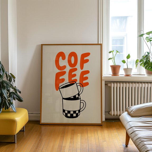 Coffee Handwritten Font Kitchen House Wall Decor