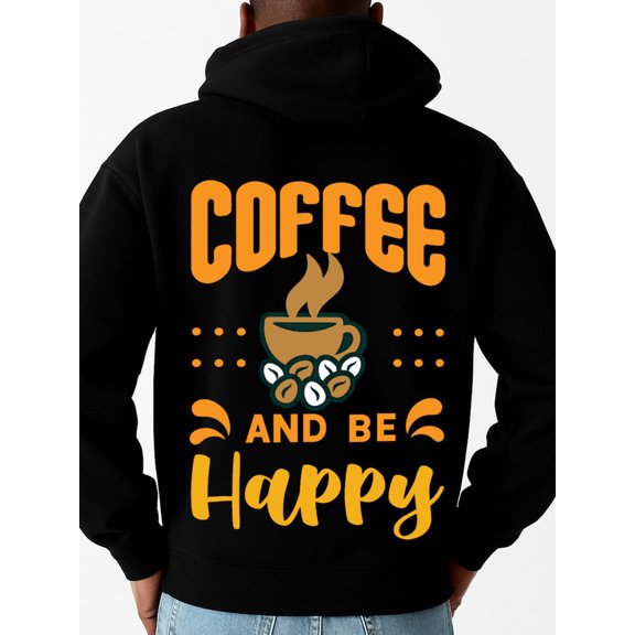 Coffee Happiness 1 pack Matching Couple Hoodies regular fit aesthetic christian gift comfortable funny vintage winter halloween black Casual Wear on Weekends Original Unisex hoodie
