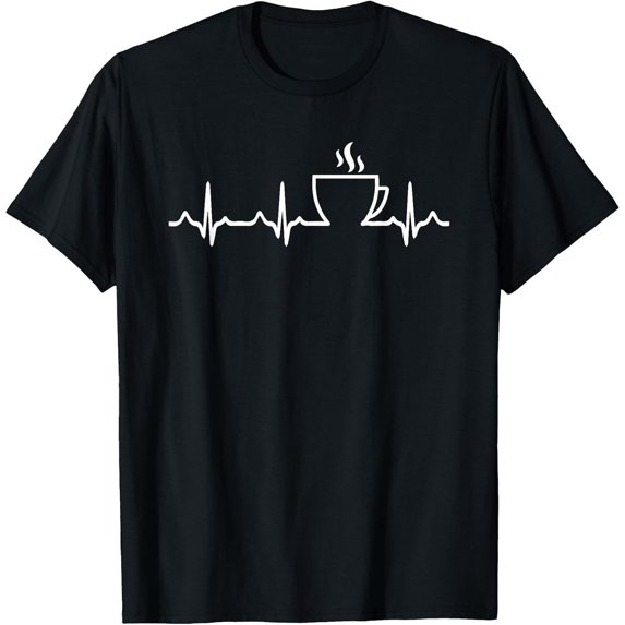 Coffee Heartbeat Love Tea And Coffee Enthusiast Shirt - Walmart.com
