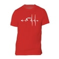 thumbnail image 1 of Coffee Heartbeat Mens Short-Sleeve T-Shirt - Red - Large, 1 of 1