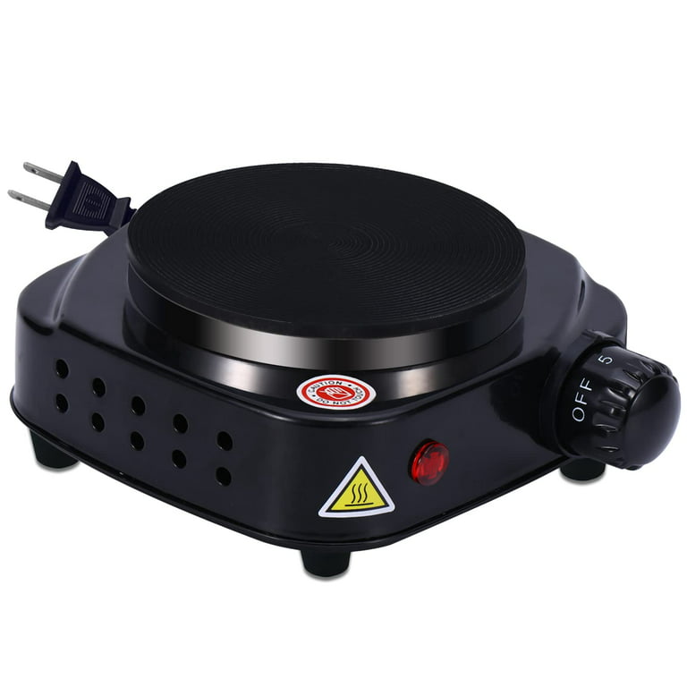 Mini Stove, Small Hot Plates For Cooking Electric Portable Burner 500W  Stainless Steel Mini Stove Hot Plate Multifunctional Home Heater (US Plug  110V)