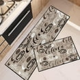thumbnail image 1 of Coffee Home Kitchen Rugs and Mats Non Skid Washable Set of 2, Cute Doodle Kitchen Mats for Floor, Chocolate Cafe Kitchen Runner Rug, Brown Kitchen Decor, 1 of 6