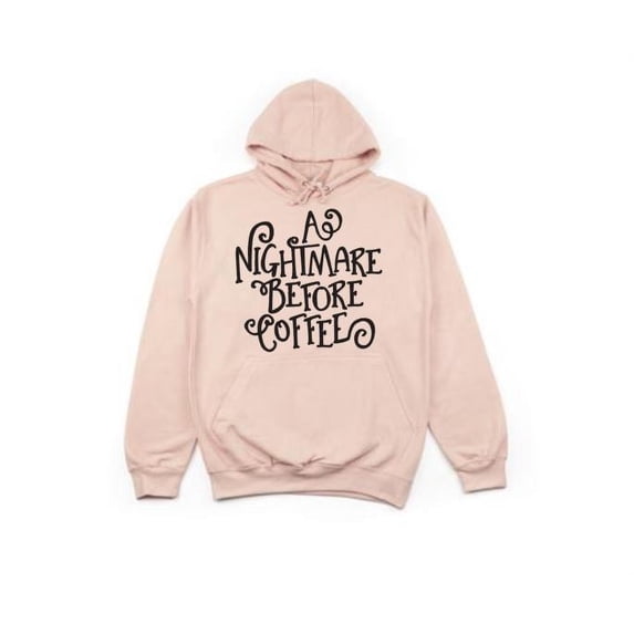 Coffee Hoodie, A Nightmare Before Coffee, Halloween Hoodie, Unisex Hoodies, Halloween Apparel, Coffee Lover, Fashion, Trick Or Treat, Coffee, Peach (Black Text), MEDIUM