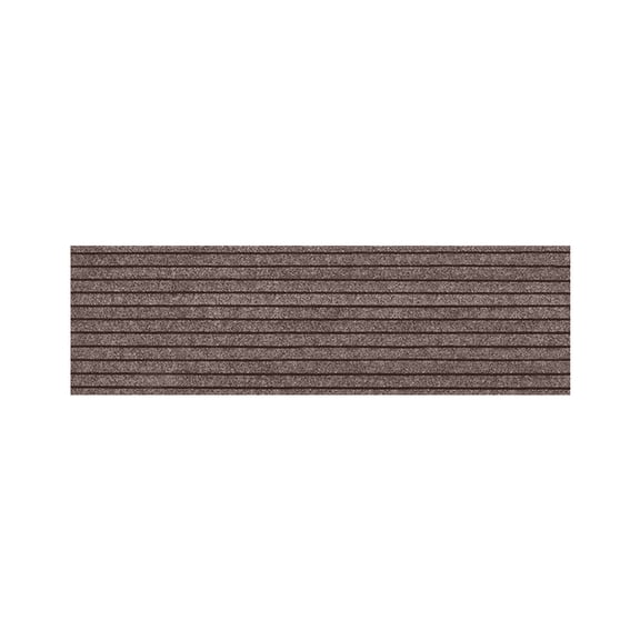 Coffee Horizontal Stripe Stair Tread Coffee Color 10.2X29.5 Inches Brushed Fabric Non-Slip Backing Washable Step Mat