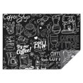 thumbnail image 1 of Coffee House Chalkboard Tablecloth,Oil Proof Spill Proof Polyester Table Cover for Rectangle Tables,Durable Tableclothes Cute Tablecloths for Birthday Picnic Wedding Tea Party Decorations, 1 of 5
