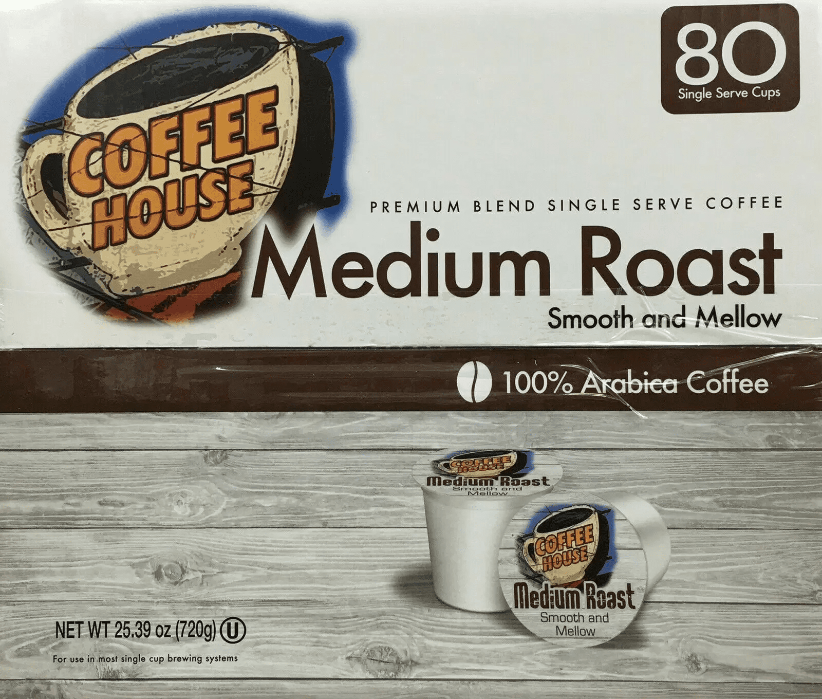 Coffee House Premium Blend Medium Roast K-cups Single Serve Coffee 80 Count