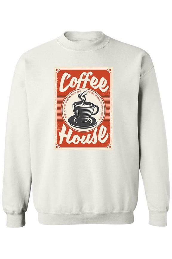 Coffee House Vintage Design Sweatshirt Men -Image by Shutterstock, Male 5X-Large