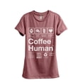 thumbnail image 1 of Coffee Human Women's Fashion Relaxed T-Shirt Tee Heather Rouge Small, 1 of 3