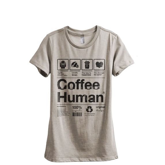 Coffee Human Women's Fashion Relaxed T-Shirt Tee Heather Tan 2X-Large