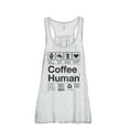 thumbnail image 1 of Coffee Human Women's Fashion Sleeveless Flowy Racerback Workout Yoga Tank Top Sport Grey Small, 1 of 3