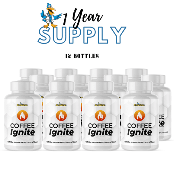 Coffee Ignite-Keto & Weight Support- 12 Bottles- 720 Capsules- Dr. Pelican