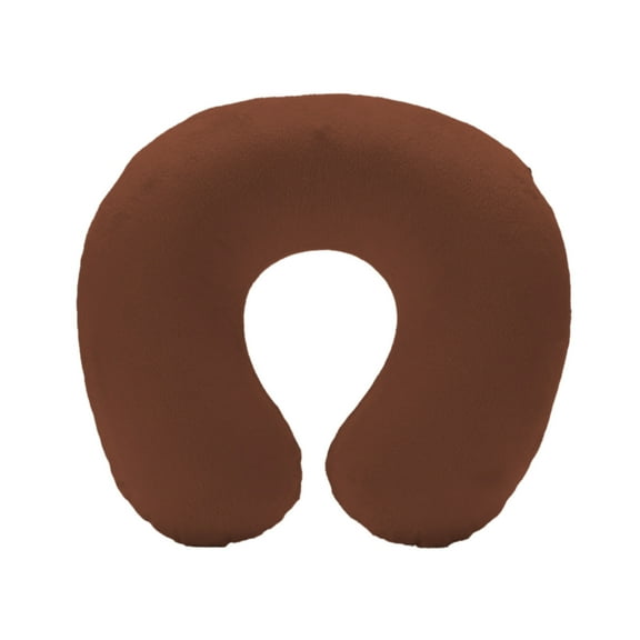 Coffee Inflatable Travel Neck Pillow Outdoor Camping Air Pillow C Shape Support Lightweight Portable Inflatable Pillow 360 Degree Comfortable Design 17.3 Inches Long 6.3 Inches Wide 0.24 P