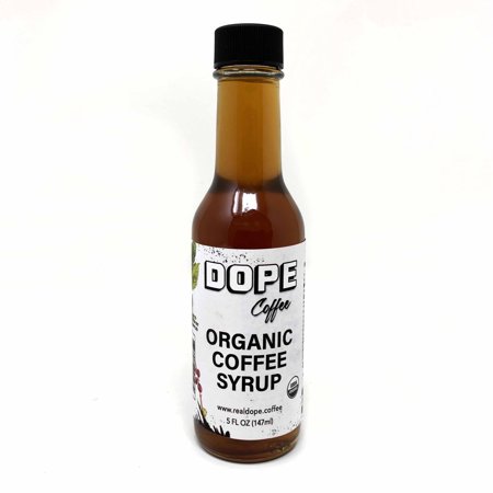 Coffee Infused Syrup 100% Organic Fair Trade, Coffee Flavored by Dope Coffee