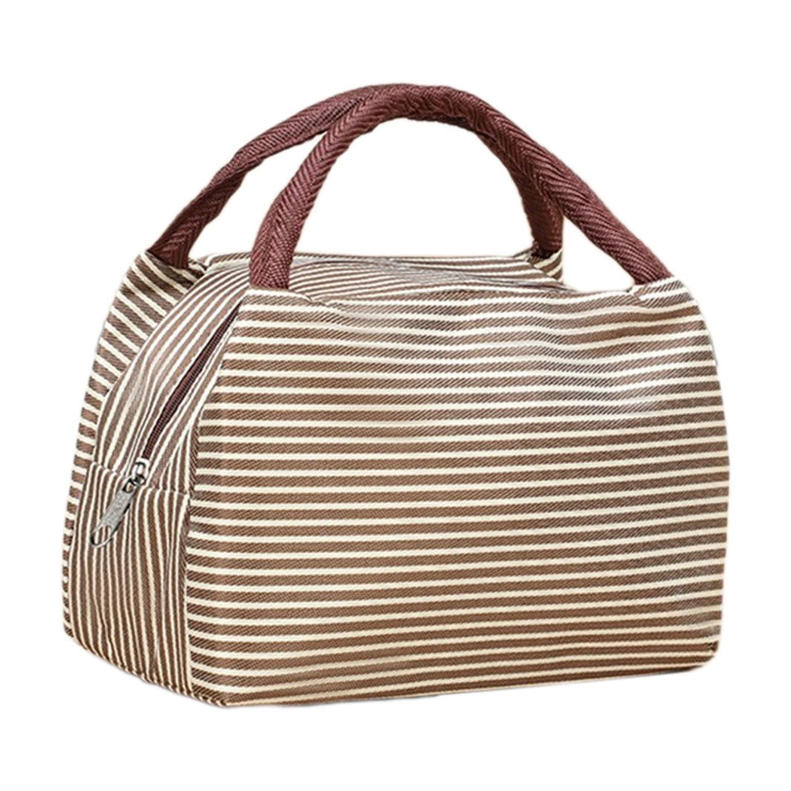 Coffee Insulated Lunch Bag With Aluminum Foil Lining, Leakproof Design