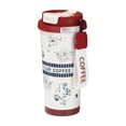 thumbnail image 1 of Coffee Insulated Tumbler with Floral Print & Carry Strap Leak-Proof for Office Daily Use, 1 of 3