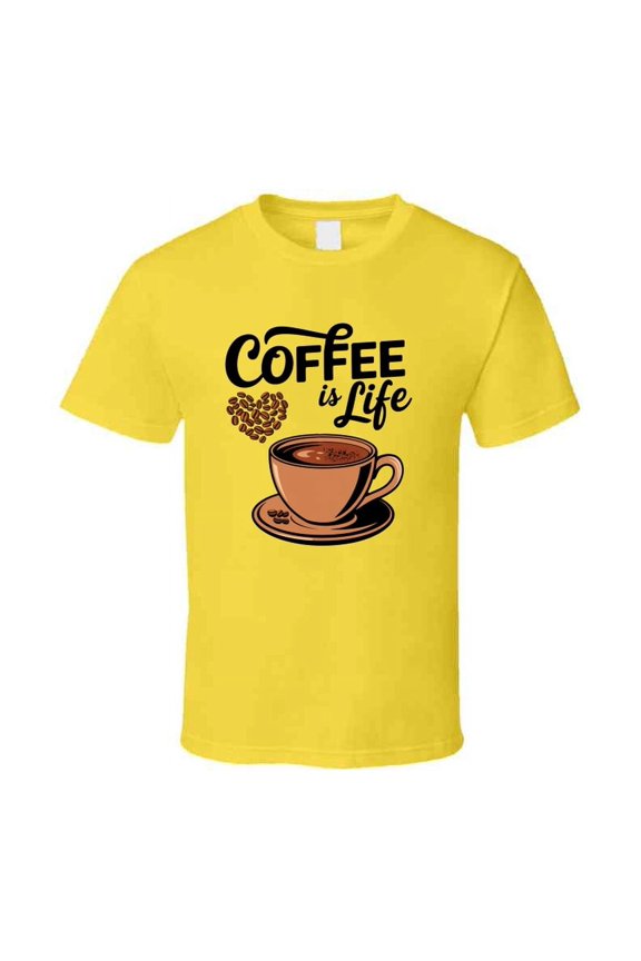 Coffee Is Life Java T-shirt – Funny Coffee Lover Tee For Caffeine Addicts &amp; Fans T Shirt