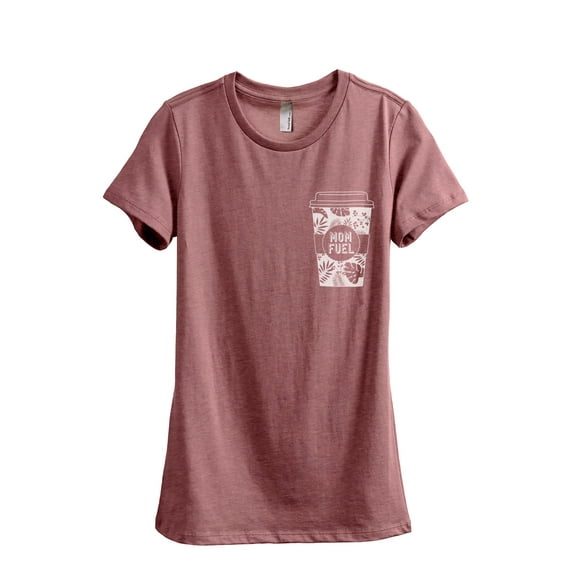 Coffee Is Mom Fuel Women's Fashion Relaxed T-Shirt Tee Heather Rouge Large