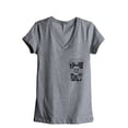 thumbnail image 1 of Coffee Is Mom Fuel Women's Fashion Relaxed V-Neck T-Shirt Tee Heather Grey Small, 1 of 3