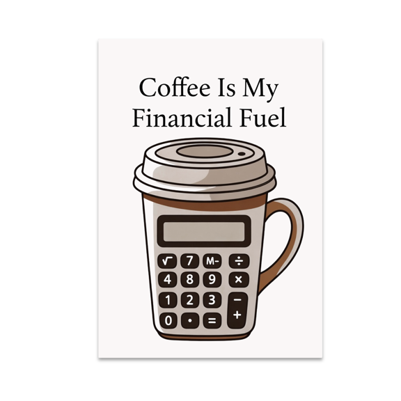 Coffee Is My Financial Fuel - Finance Professional - 13x19 Poster Print