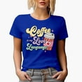 thumbnail image 1 of Coffee Is My Love Language, Retro Cup with Heart Art, Royal Blue T-Shirt, 2XL, 1 of 5