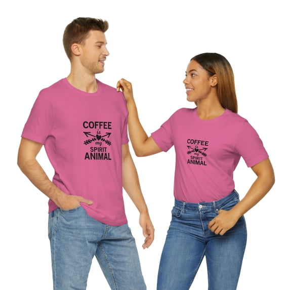 Coffee Is My Spiritual Animal Bella+Canva Unisex Jersey Short Sleeve Tee