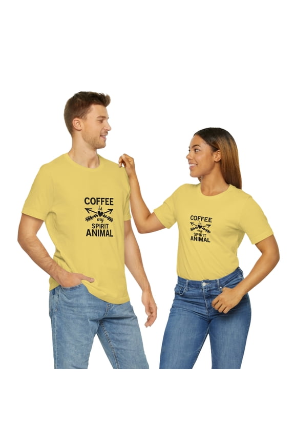 Coffee Is My Spiritual Animal Bella+Canva Unisex Jersey Short Sleeve Tee