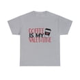 thumbnail image 1 of Coffee Is My Valentine Streetwear Unisex Heavy Cotton Tee, 1 of 4