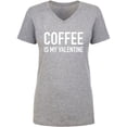 thumbnail image 1 of Coffee Is My Valentine Womens V-Neck Tee, 1 of 3