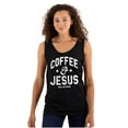 thumbnail image 1 of Coffee & Jesus Christ Religious Faith Tank Top Tee Shirt Women Brisco Brands S, 1 of 6