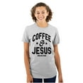 thumbnail image 1 of Coffee & Jesus Christ Religious Faith Women's Graphic T Shirt Tees Brisco Brands M, 1 of 6