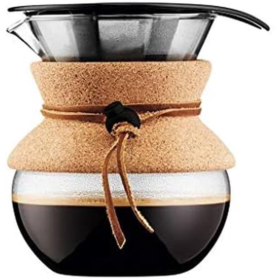 Coffee Kettle Manual coffee pot, with stainless steel filter, with wood shell, 500ml manual coffee drip beer machine, no paper filter Coffee Maker, Dingzhebo2022$$Home Decor, Kitchen, & Other