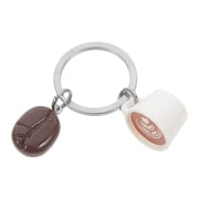 Coffee Keychain Coffe Beans Coffee Theme Keyring Coffee Cup Keychain Key Ring