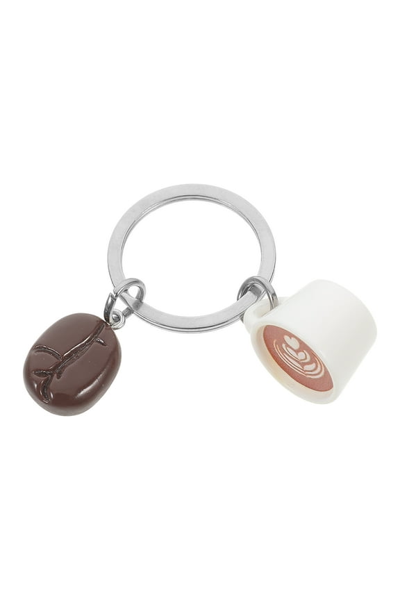 Coffee Keychain Coffe Beans Coffee Theme Keyring Coffee Cup Keychain Key Ring