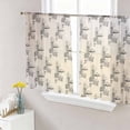 thumbnail image 1 of Coffee Kiosk Sheer Curtains 54 Inch Length 2 Panels Set for Living Room/Bedroom, Retro Leisure Coffee Time Farmhouse Beige Semi Curtain Sheers Drapes Rod Pocket Curtains Window Treatment 52''x54''x2, 1 of 8